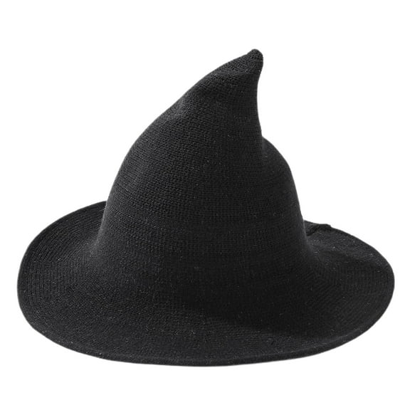 SWSMCLT Women's Wizard Cap Witch Warm Fall Witches Casual Acrylic Hat Halloween Outfit Hat Dance Fashion Witch Hat Burgundy One Size