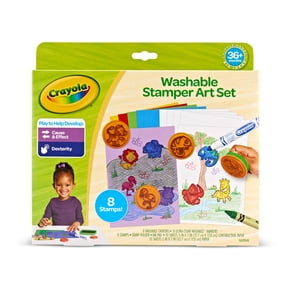 Open Box Crayola My First Stamper Art Kit, With Washable Markers, Less Mess Arts & Crafts, Preschool Supplies, Learning Toys for Toddlers Ages 3+