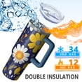 thumbnail image 5 of OBREWU Pioneer Flower Tumbler with Handle and Lid,Pioneer Flower 40oz Double Wall Vacuum Insulated Tumbler,Cups Gift for Women and Men, 5 of 7