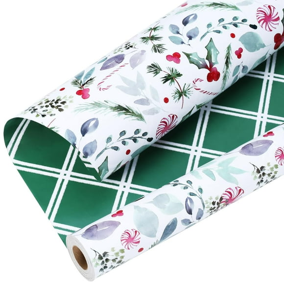 Papel de Regalo Reversible Vintage Navidad LaRibbons 43x10 m