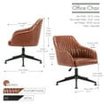 thumbnail image 6 of Porthos Home Lael Swivel Office Chair With Height Adjustment, PU Leather Upholstery (Roller Castor Wheel And Foot Gliders Included, Suitable For Small Home Studios And Offices), 6 of 6