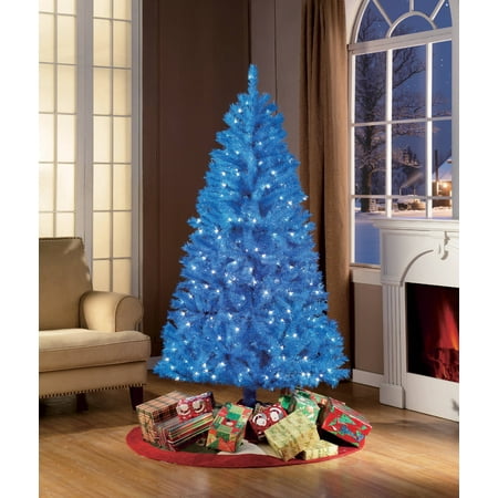 Holiday Time 6ft Pre Lit Blue Tree Walmart Com