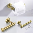 thumbnail image 3 of Cfowner 3 Piece Wall Mount Towel Rack Set, Bathroom Stainless Steel Set, Wall Mounted Robe Hook for Home & Office, Gold, 3 of 5