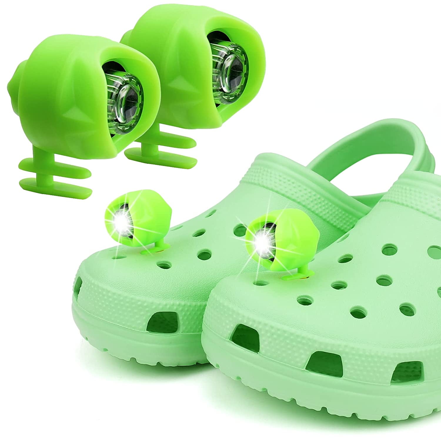 Dropship Headlights For Croc; 2Pcs Croc Lights For Shoes; Light Up Croc  Charms For Dog Walking; Handy Camping; Waterproof; 3 Modes Croc Lights to  Sell Online at a Lower Price