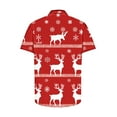 thumbnail image 5 of cllios Men Christmas Shirts Plus Size,Ugly Christmas Hawaiian Shirts Hawaiian Tropical Snowflakes Xmas Holiday Party Tops Vacation Beach Short Sleeve Party Shirts, 5 of 5