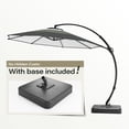 thumbnail image 6 of KAMEROUT Outdoor Patio Umbrella with Base, 11 FT Deluxe Curvy Cantilever Heavy Duty Offset Hanging Umbrella with 360° Rotation for Market, Pool, Garden, Backyard, Gradient Green, 6 of 8