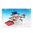 thumbnail image 2 of CADecor Snowman with Shovel Bath Rug Bathroom Mat Doormat 30x18 inches, 2 of 2