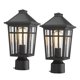 thumbnail image 1 of Outdoor Post Lights Darkaway, paquete de 2 unidades, aluminio impermeable, 1 of 8
