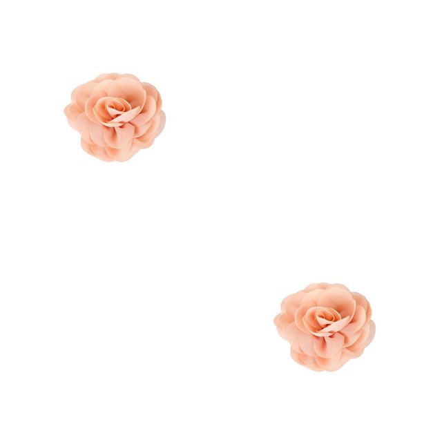 Naiovety Abalorios para perros, flor, perla, gasa, pajarita para gatos, banda elástica, suministros para mascotas, decoración para el cuello, rosa durazno 2Conjunto