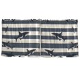 thumbnail image 7 of Yayeee Kitchen Curtains Tier Set of 2 Light Filtering 57"x24" Over Sink Window Panels, Dark Sharks, 7 of 7