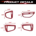 thumbnail image 2 of x xotic tech Center Console Air Condition Outlet Vent Trim Cover Compatible with Dodge Challenger 2015-up Interior Accessories Decoration 4Pcs/Set (Red Carbon Fiber Style), 2 of 9