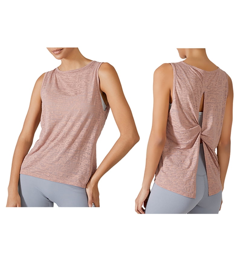 Sleeveless Quick-Drying Vest for Women, Sports Cover-Up, Running,Loose Large Size Yoga Clothes Pink M