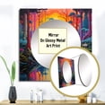 thumbnail image 3 of Designart "Sacred Reveries Sun Ascending Celestial Grove Stream I" Christianism Square Mirror Wall Decor Traditional - Large Pink Square Bathroom Mirror - Square Printed Wall Mirror Art, 3 of 5