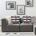 thumbnail image 2 of Acheng  Throw Pillow Covers Nautical Navy Anchor Navy Stripe Ocean Theme Square Pillowcase for Home Decor Sofa Car Bedroom Pillow case,Set of 2 24x24in, 2 of 7
