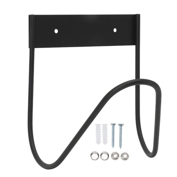 304 Stainless Steel Wall Mounted Garden Hose Holder, Heavy Duty Outdoor Hose Hanger Hook, Black
