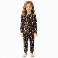 thumbnail image 4 of TOWED22 Girls Boys Christmas Pajamas Xmas Graphic Pjs Toddler 2 Piece Sleepwear Kids Holiday Clothes Set, 4 of 9