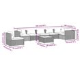 thumbnail image 4 of vidaXL 8 Piece Garden Lounge Set with Cushions Poly Rattan Brown, 4 of 5