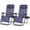 Blue, variant on SHOUFTW 2 Pcs Zero Gravity Chair, Portable Reclining Camping Folding Chair with Adjustable Pillow & Cup Holder Trays for Poolside, Garden, Backyard, Blue