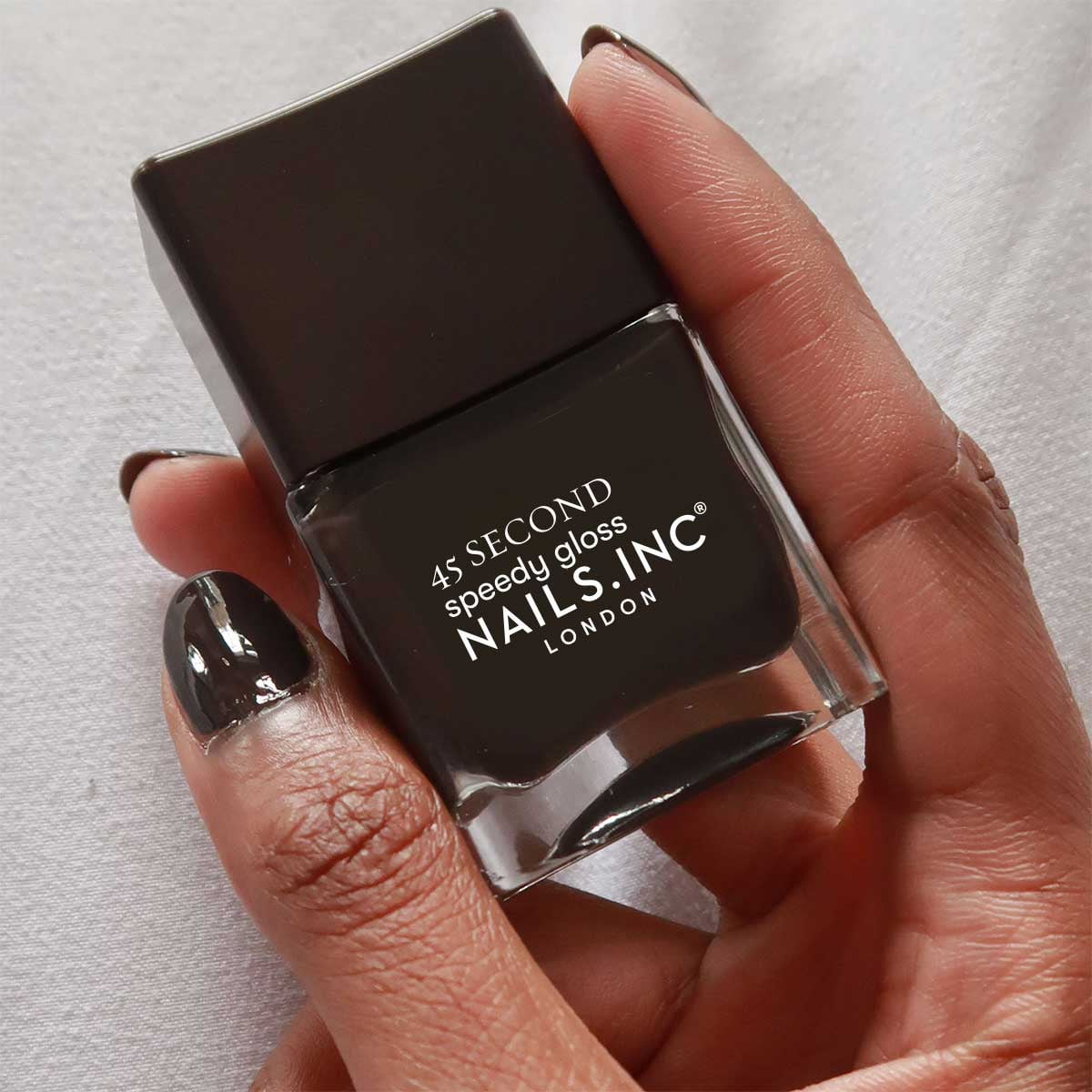 Nails.INC Quick Drying Nail Polish, Chelsea, Dark Brown, 0.47 fl
