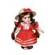 thumbnail image 2 of Muñeca de cerámica coleccionable modelo con sombrero y pelo colección de regalo de cumpleaños figura de en miniatura de pie altura 20 cm Rojo, 2 of 8