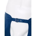 thumbnail image 6 of Zaldita Men's Leather Vintage Cowboy Chaps With Basketweave Yoke Split Motorcycle Riders Pants Blue 3XL, 6 of 7