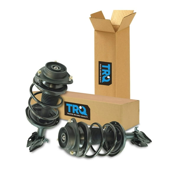 TRQ Front Strut & Coil Spring Assembly Set Driver & Passenger Sides Fits Select 09-13 Subaru Forester