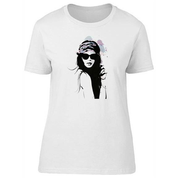 Beautiful Woman Fashion Sketch T-Shirt Women -Image by Shutterstock, Female Small