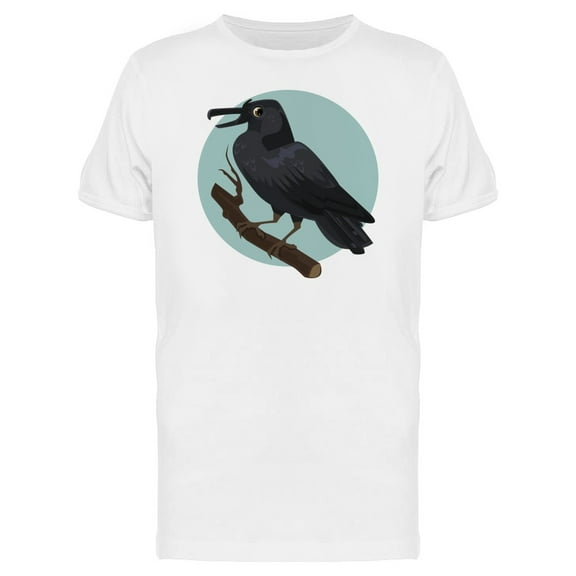 Black Crow Cool Cartoon T-Shirt Men -Image by Shutterstock, Male x-Large
