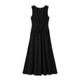 thumbnail image 5 of Women's Sleeveless Summer Maxi Dress, Elegant Ruched Cross Front Swing Wedding Guest Casual Dresses, 5 of 7