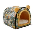 thumbnail image 4 of Casa para gatos, nido para gatos, lavable, autocalentable, cama para gatos de otoño, tienda para mascotas, cama cueva para Chihuahua, gatito, gato, , Verde pequeño, 4 of 8