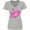 AC-Heather Grey, variant on Inktastic Breast Cancer Awareness Pink Ribbon Around Heart Women's V-Neck T-Shirt