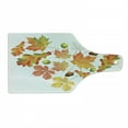 thumbnail image 1 of Natural Color Cutting Board, Autumn Love Themed Heart Shape from Fallen Leaves and Acorns Print, Decorative Tempered Glass Cutting and Serving Board, in 3 Sizes, by Ambesonne, 1 of 2