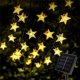 thumbnail image 1 of Cadena de luces solares para exteriores, 30 luces LED con forma de estrella, 8 modos, decoración impermeable para exteriores para jardín, patio, Ramadán, Navidad (blanco cálido), 1 of 5