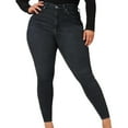 thumbnail image 2 of Women'S Skinny Jeans High Rise Stretch Bodycon Denim Trousers Slim Pure Color Casual Comfortable Pencil Pants With Pocket Black XXXXL, 2 of 4