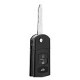 thumbnail image 1 of Coque de protection pour clé télécommande de voiture à 3 boutons, pliable et rabattable, compatible avec Mazda 2, 3, 5, 6, RX8, MX5, 1 of 4