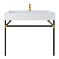 thumbnail image 6 of Modway Redeem 40" Black Stainless Steel Wall-Mount Bathroom Vanity in Black White, 6 of 8