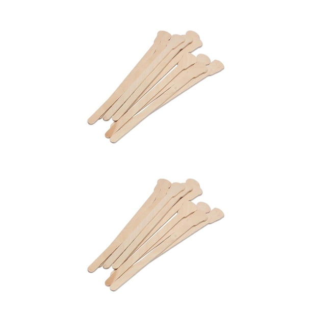 Vogacara Barra de cera para el cabello, herramienta de limpieza de desechable para encerar, pieza de madera, suministros de belleza para raspar, 100/paquete 2piezas Vogacara CBP213361