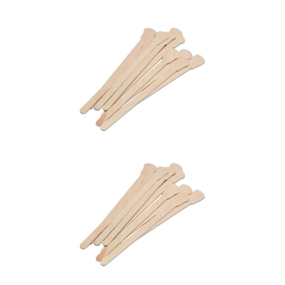 Soidarity Barra de cera para el cabello, herramienta de limpieza de desechable para encerar, pieza de madera, suministros de belleza para raspar, 100/paquete 2piezas Soidarity CBP213361