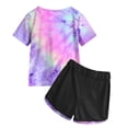 thumbnail image 6 of Zshosam Toddler Clothes for Girls Toddler Baby Girl Summer Clothes Ribbed Knit Cute Summer Outfits Short Sleeves 2 Pieces Shorts Set Size 6T 7T,(Light Purple 6-7 Years), 6 of 6
