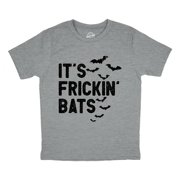 Youth Funny T Shirts Its Frickin Bats Sarcastic Halloween Graphic Novelty Tee For Kids