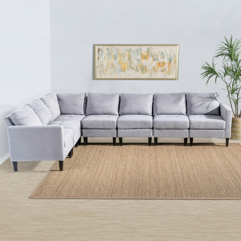 Christopher Knight Home Zahra 7piece Fabric Sectional Sofa Set by