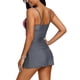 thumbnail image 5 of Women 2pcs Top+swim Skirt Bottoms Swimwear Swimsuit Pleated Bikini SetsL, 5 of 5