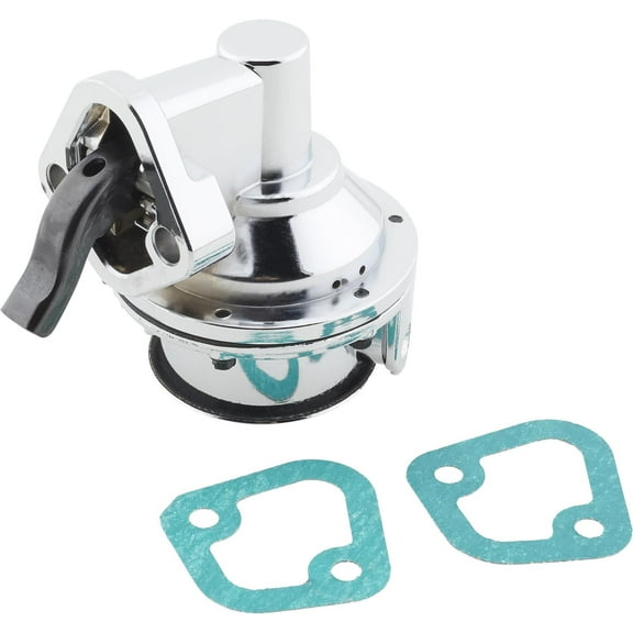 Speedway Motors Small Block Chevy Mechanical Fuel Pump - Premium Aluminum Construction - 80 GPH - Fits 262, 265, 267, 283, 302, 305, 307, 327, 350, 400 - Chrome Finish