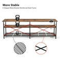 thumbnail image 4 of Slevoo TV Stand up to 70" Table Entertainment Center 3 Shelves for Living Room, Brown, 4 of 8