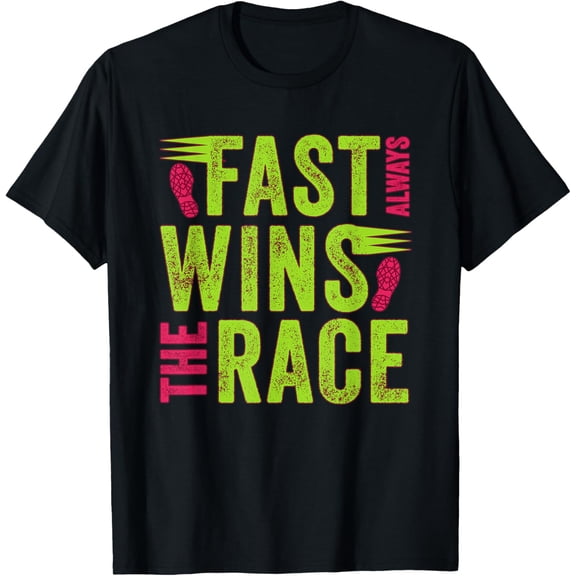 Cross Country Saying Fast Wins The Race Gift for XC Runner T-Shirt