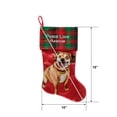 thumbnail image 2 of ASPCA, Mix Breed 20 inch Velour Christmas Stocking, Red, Multi-Color, 2 of 5