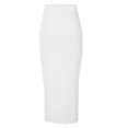 thumbnail image 5 of Ersazi Boho Dress Sale Fashion Women Casual Mid Calf High Waist Button Slit Buttocks Skirt White Xl, 5 of 8