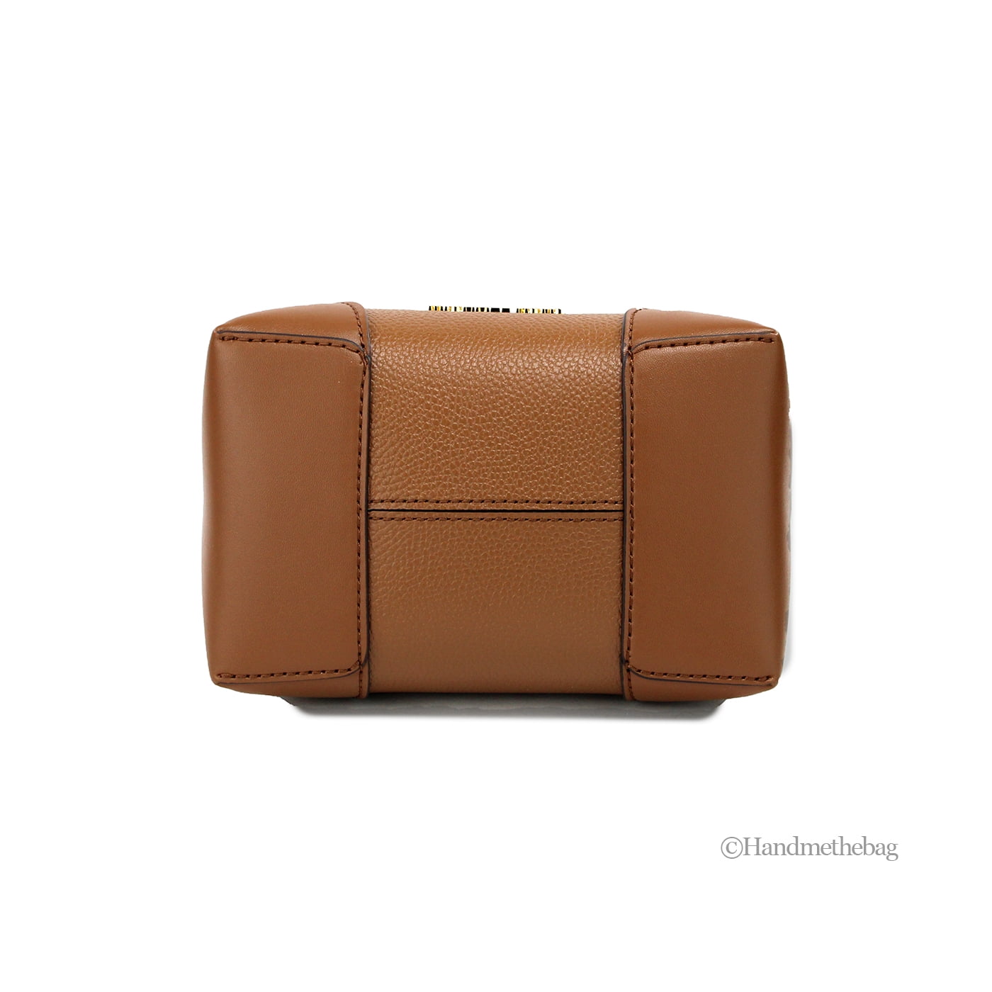 Michael Kors Mercer Small Luggage Pebbled Leather Bucket Crossbody Bag Purse