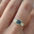 thumbnail image 2 of Womens Fashion Personalized Gemstone Alloy Ring Set, Electroplated Imitation Gold, 3-Piece Set, 2 of 6