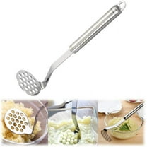 Newest Potato Masher Stainless Steel Potato Ricer with Soft Grip Non-Slip Handle, Kitchen Non-Stick Food Masher for Mashed Potatoes, Baby Food, Jam, Vegetable & Fruits